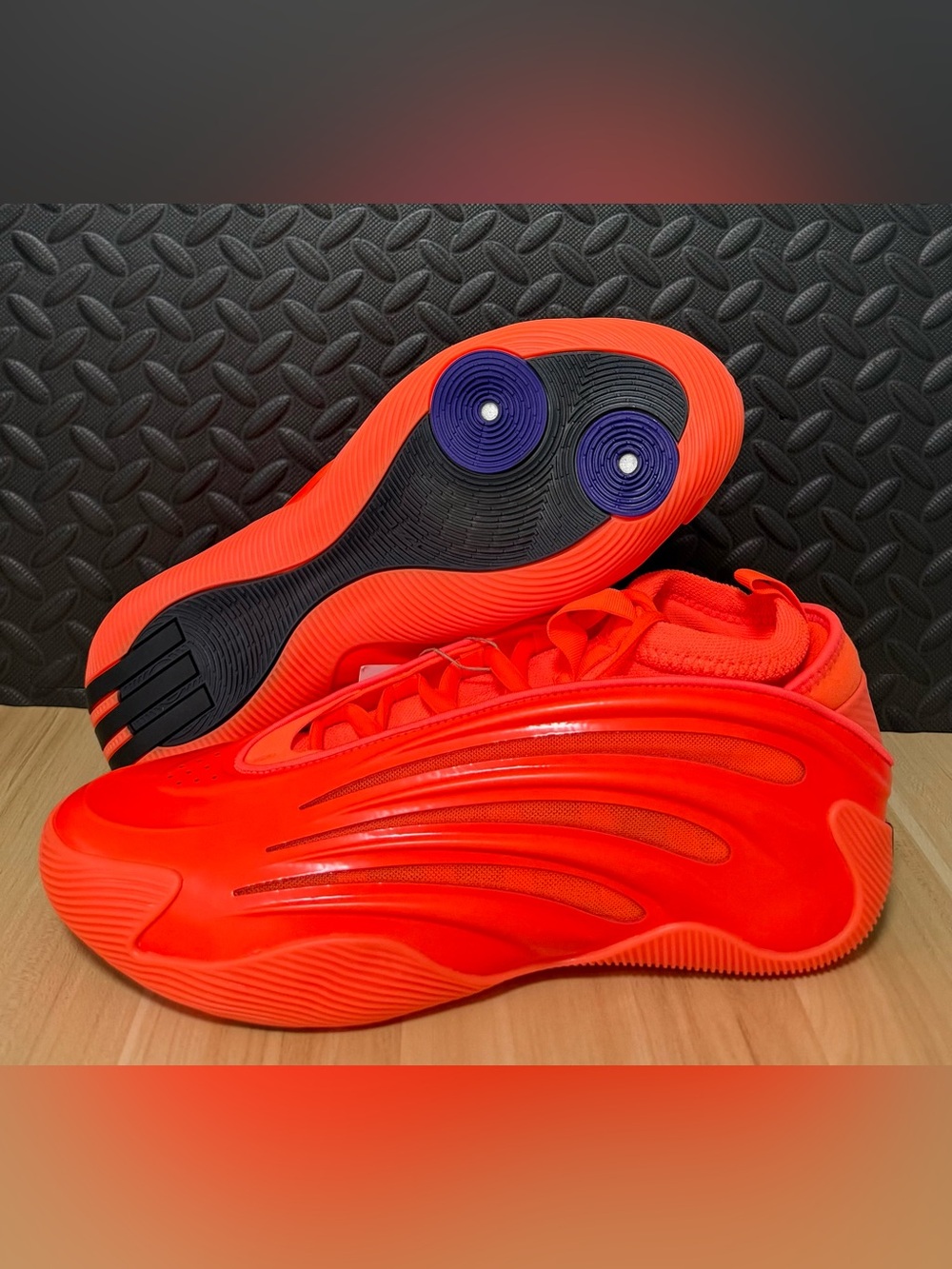 Adidas Harden Volume 9 Basketball Shoes Dynamo Orange Black JS1305 Mens Size 12